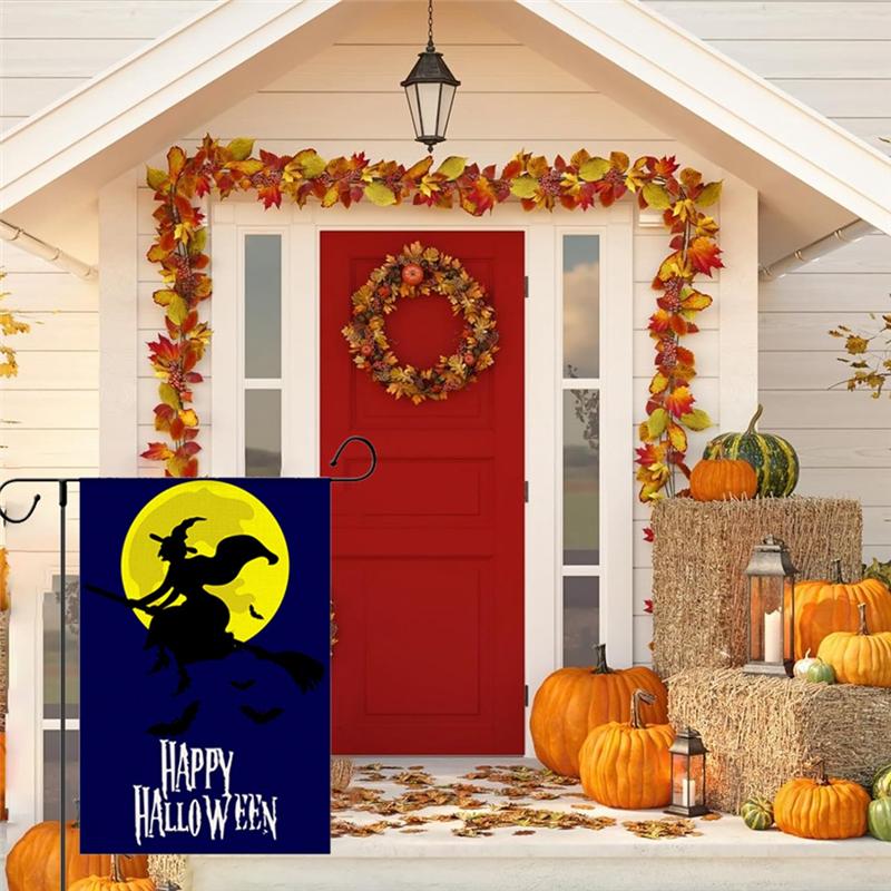 Halloween Decoration Garden Flag Courtyard Garden Decoration Background Outdoor Holiday Flag Background