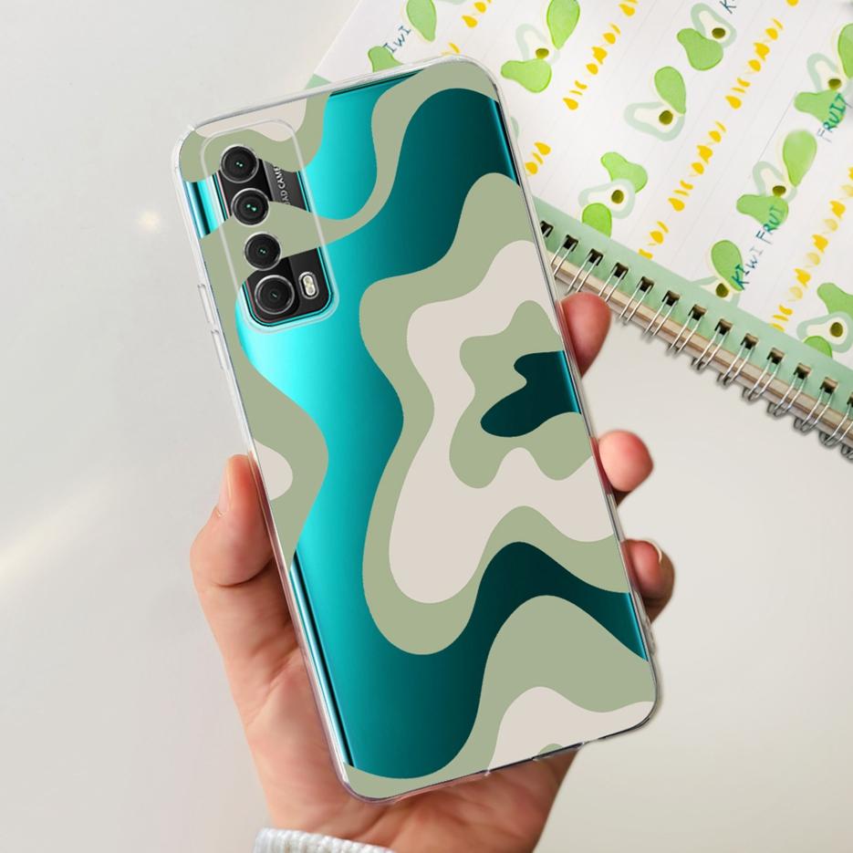 For Huawei P Smart 2021 Case PPA-LX1 PPA-LX2 New Fashion Painted Cover Soft TPU Phone Case For Huawei Y7a Psmart 2021 Coque Capa