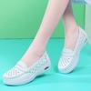 Genuine Leather Air Cushion Nurse Shoes for Women Spring and Summer New Soft Soled Breathable Flat Soled White Medical Shoes