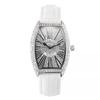 Voll Diamant Digitales Zifferblatt Mode Damen Armbanduhr Weinfass Lederarmband Studenten Trend Uhr