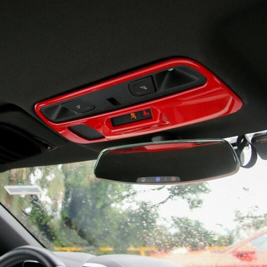 Interior Front Reading Light Lamp Cover Trim For Chevrolet Camaro 2017+ Red