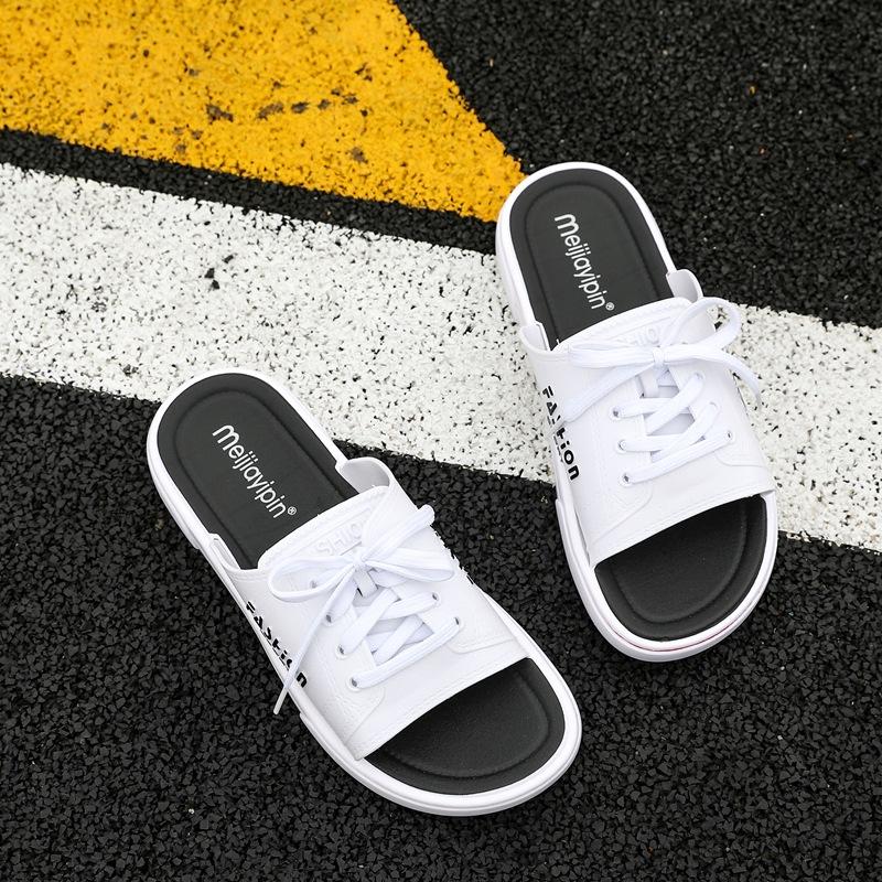 

Тапочки мужские модного бренда летние для улицы спортивные нескользящие и дезодорирующие мужские уличные с мягкой подошвой пляжные сандалии 44