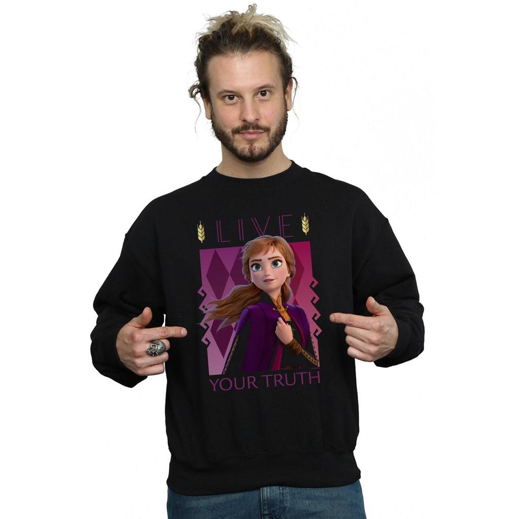 Disney Mens Frozen 2 Anna Live Your Truth Sweatshirt