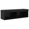 TV Wall Shelf Set 5 pcs Black Oak Effect Particleboard