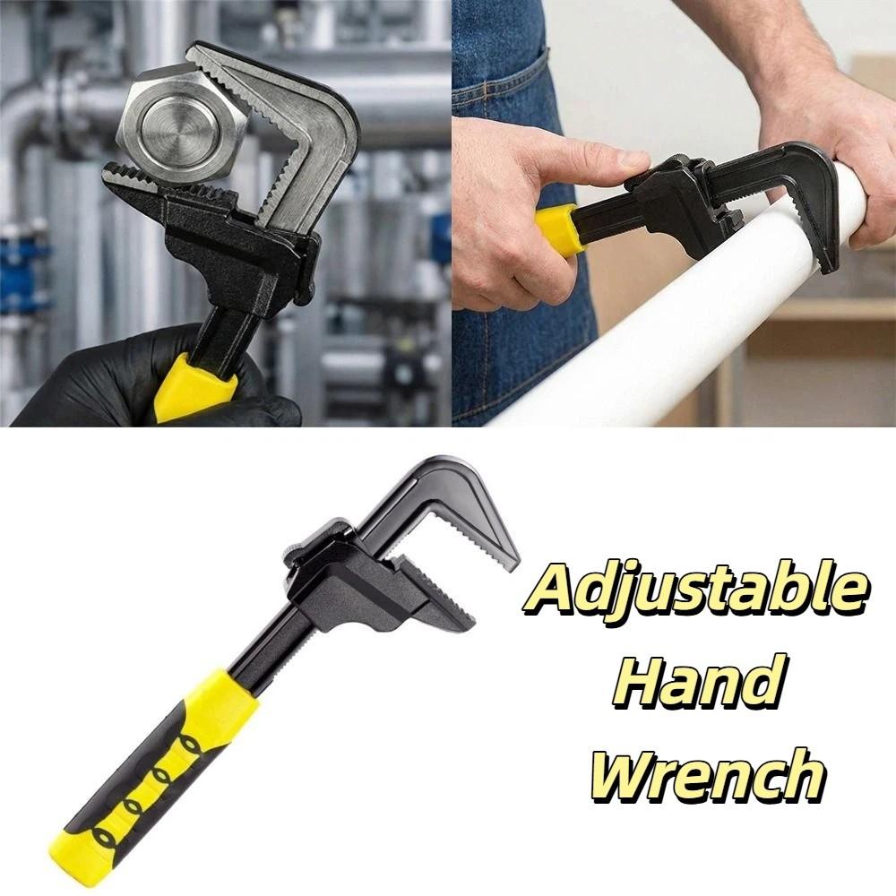 Non-slip Design Adjustable Hand Wrench Multi-functional Plumbing Wrench  Pipe Repair