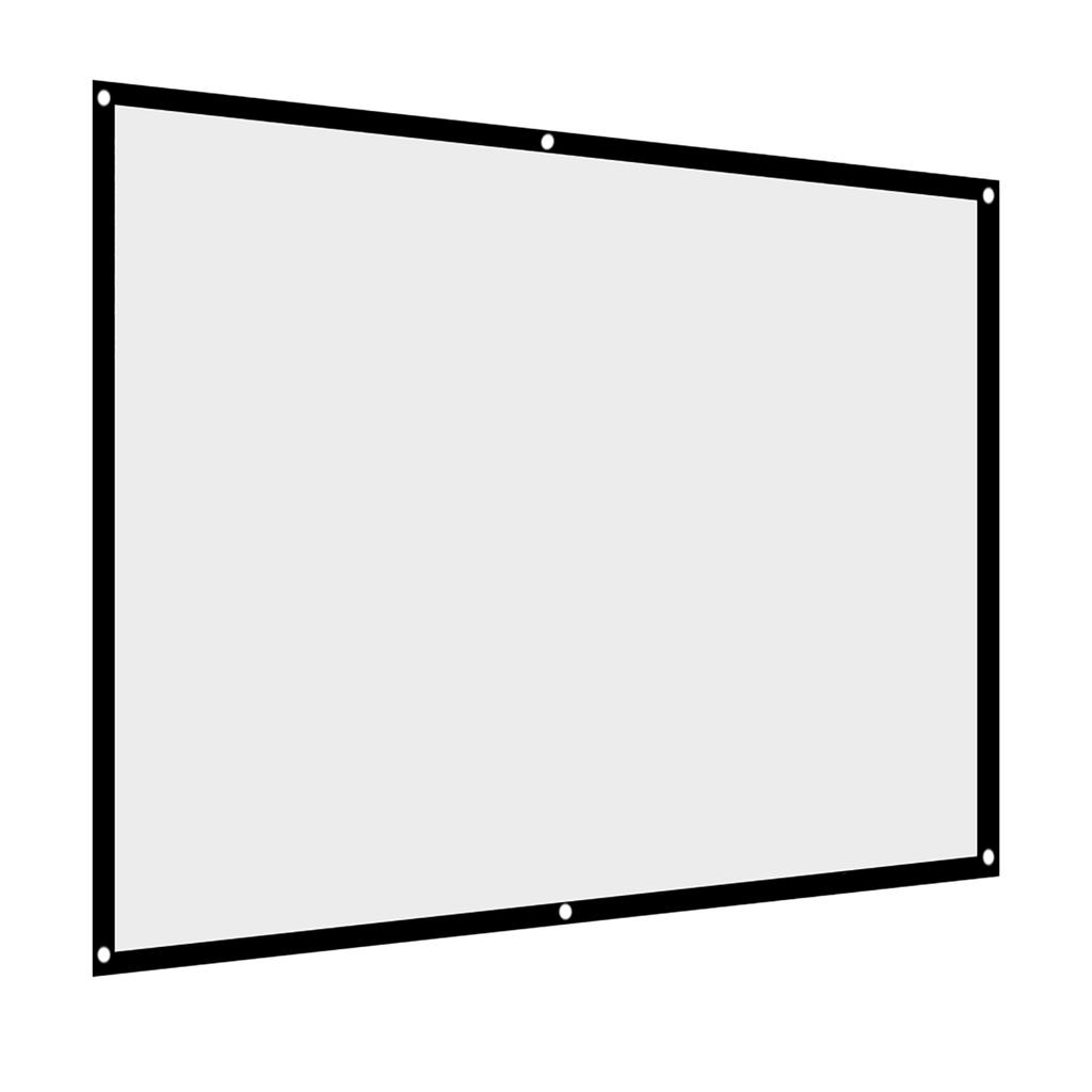 1 pièce Rideau de Projecteur Blanc Pliable Portable Sans Plis Écran de Projection 4:3 (100 pouces)