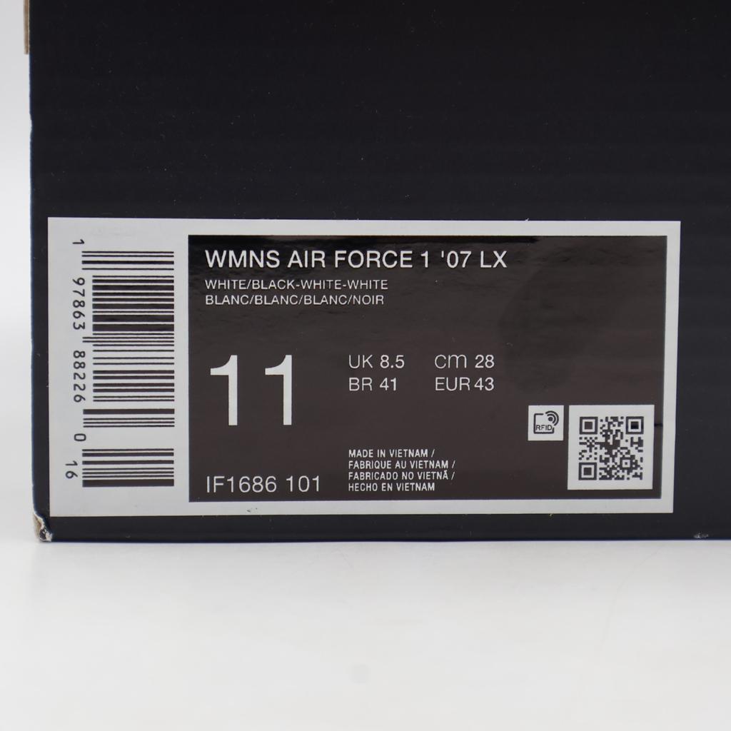 IF1686-101 Nike Air Force 1 Low '07 LX Metal Swoosh White Black (Women's)