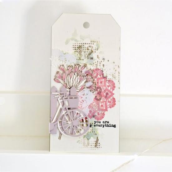 Bike Shape Cutting Die DIY Scrapbook Stencil Mold Paper Embossing Tool for Greeting Card