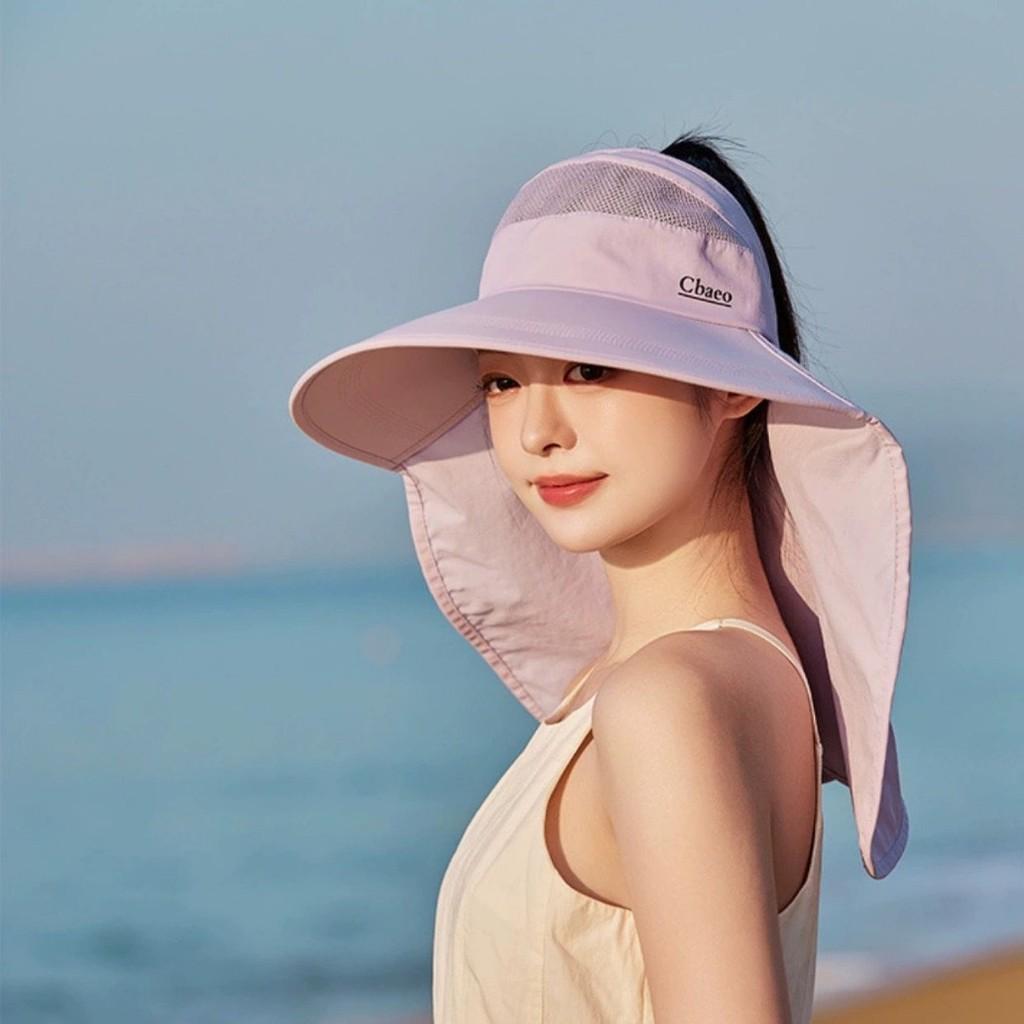 Sun Protection Cap For Women Summer Outdoor Large Brim Uv Shield Breathable Sun Hat