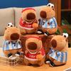 Kawaii Football Basketball Capibala Plush Doll Soft Cute Cartoon Animal Stuffed Toy Home Decor Gifts For Kids