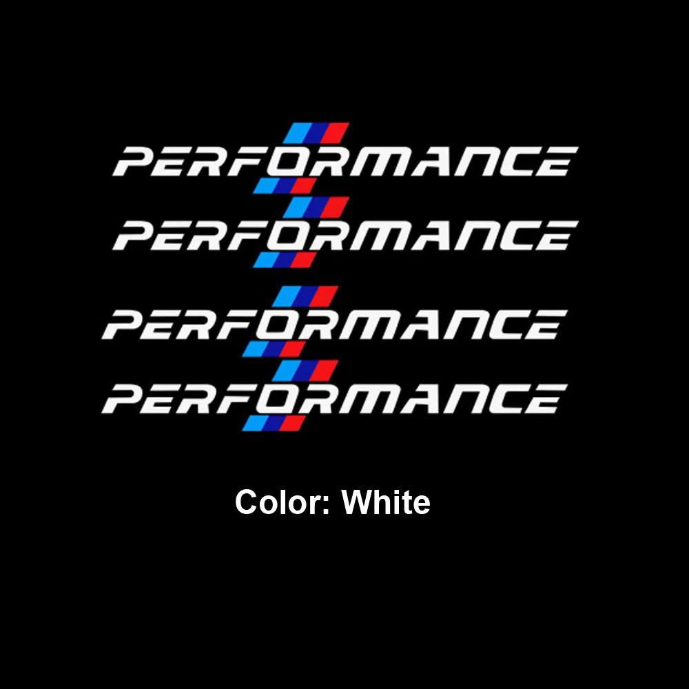 4PCS/SET Newest M Performance Logo Side Door Handle Sticker - for all hj1 models: F10, F20, F30, E90, E60, E46, E39, X3, X5, G30 1jh