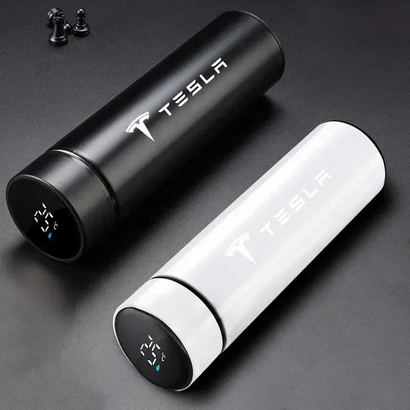 TDMC1 500ml Automatický Digitální Inteligentní Termoska Pro Tesla Model 3 X S Y P100D SpaceX Auto Digitální Chytrá Termoska Autopříslušenství