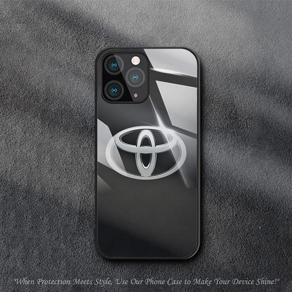 Toyotas Auto-Logo Hülle Für iPhone Samsung Galaxy Redmi Note S 17 16 15 14 13 20 24 25 54 Pro Max Ultra Fe Air Gehärtetes Glas Hülle