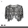 Top Xale de Noite Feminino Vintage Anos 1920 com Lantejoulas e Contas