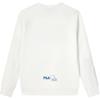 FILA Casual Loose Logo Knit Pullover Long Sleeve American Sweatshirt Men sweatshirt Standard-White F51M249215FWT
