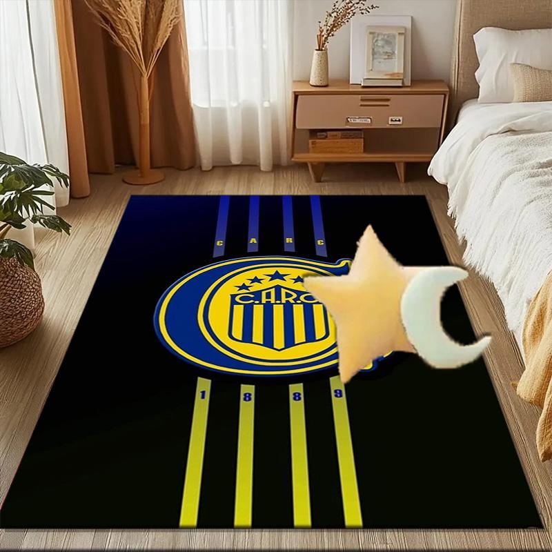 Rosario Central Crest Rug Game Carpet, Floor Mat for Bedroom Living Room Entryway Rug, Home Decor Idea Gift for Christmas birthday