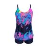 Ladies' Sexy Swimsuit With Suspender And Printed Two-piece Swimsuit Set