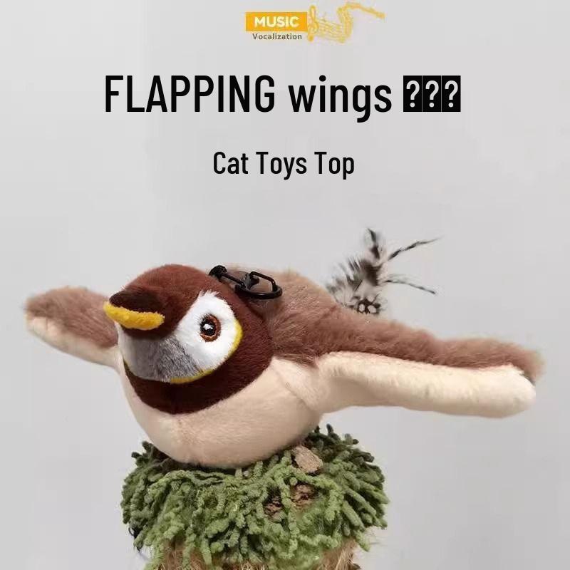 Electric Bird Sound Cat Toy - Self-Entertainment Teaser Stick