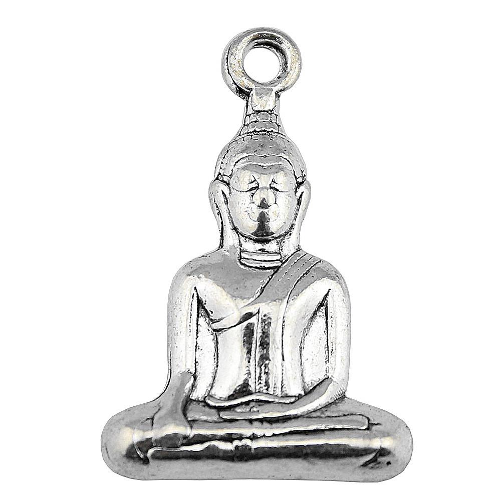 Buddha Statues Charms Multi Color Alloy Pendants For Spiritual Zen Jewelry Making