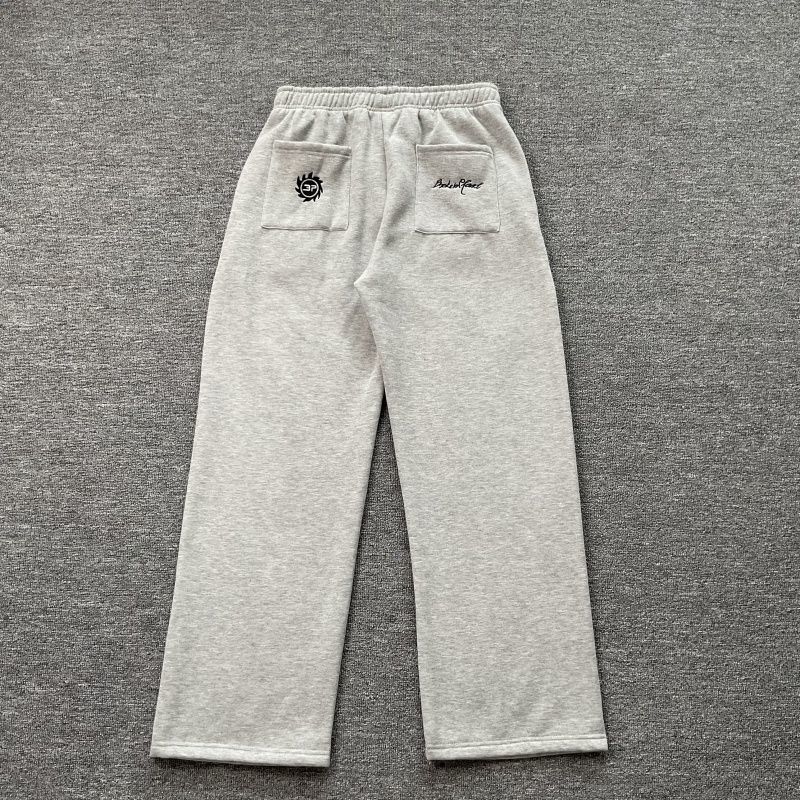 

Унисекс Уличная мода Ретро Повседневная Уличная одежда Мужская Спортивная Y2K Харадзюку Вышитые Женские Хип-хоп Свободные Спортивные штаны S серый