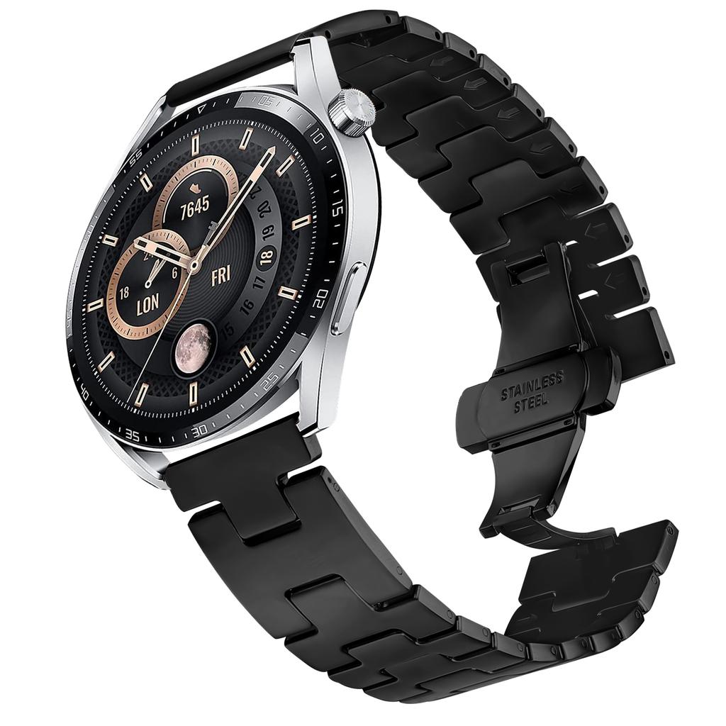 Für Honor MagicWatch 2 46mm Ersatzarmband H-Typ Metall Uhrenarmband