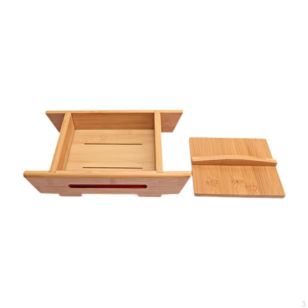 DIY Tofu Maker Molding Tool with Drainage Groove Wooden Frame for Cheese