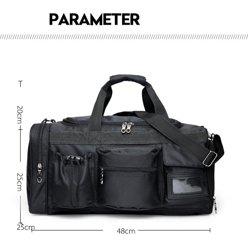 Borsa Da Spiaggia In Cotone E Iuta Nera – LARK STREET, Grande, Con Tasca Interna Con Cerniera, Manici In Corda - 2