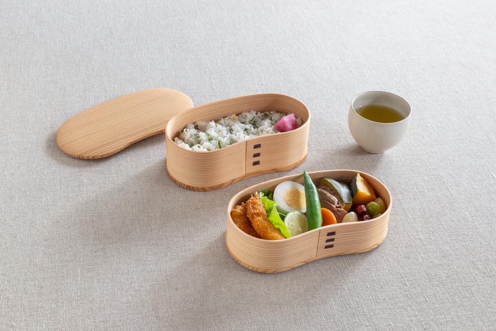 Odate Kougeisha Akita Sugi Magewappa Hango Bento Box 2-Tier 890ml Made in Japan 2530