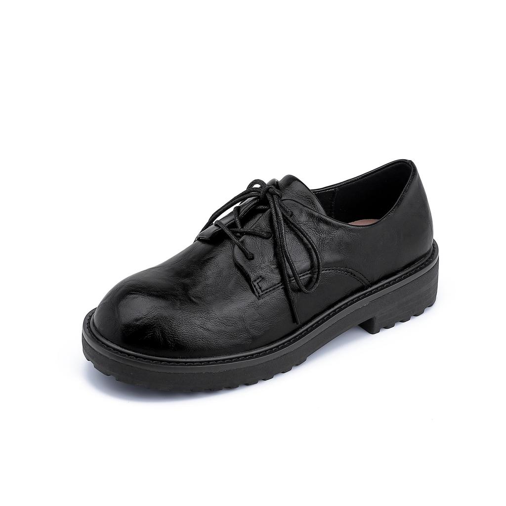 Grape mother winter new small man height increase platform small leather shoes women wear high-end British style loafers women
