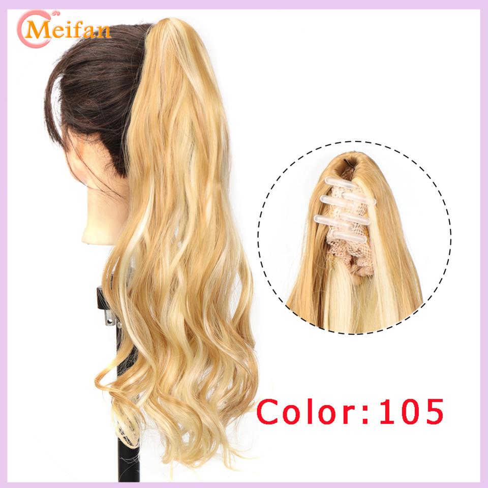 Synthetic Big Wavy Claw Clip On Ponytail Hair Extension For Women Pony Tail Hair Hairpiece Heat Resistant