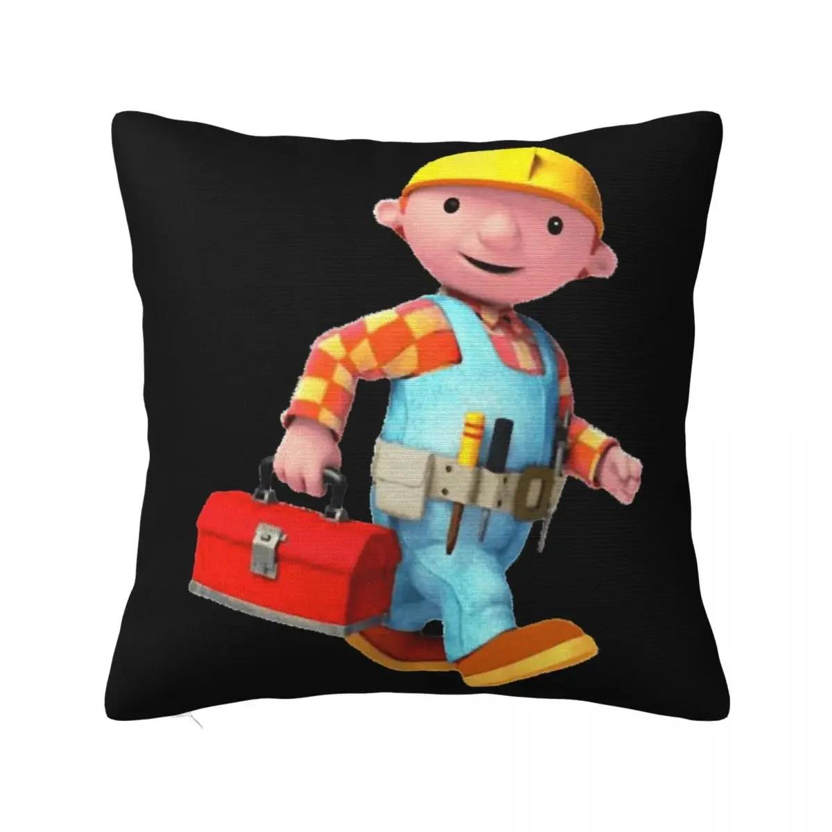 

Подушка Боба Строителя Полиэстер Наволочка Украшения Можем ли мы это починить Ящик для инструментов Трактор Декоративная наволочка Чехол для подушки Дом 66x66cm