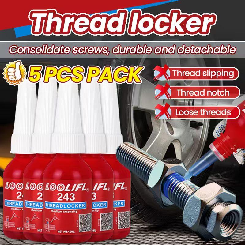 243 Medium Strength Blue Threadlocker 10ml 50ml, Anaerobic Adhesive Anti-Loose Sealant for Nuts Bolts Screws Fastening & Anti-Vibration