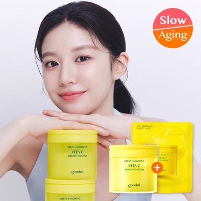 Green Tangerine Vita C Blemish Care Pads 140 Blatt (70 Blatt + 70 Blatt Nachfüllpackung)