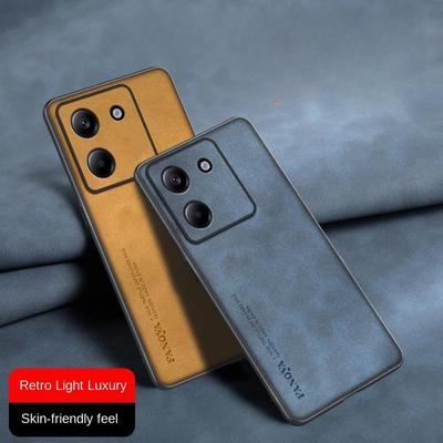 Lambskin Leather Phone Case for POCO M7 Pro X7 M6 Pro 4G 5G Matte Shockproof Silicone Soft Back Cover
