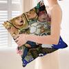 JOJO Retro Kraft Paper Anime Cushion Cover Inches Farmhouse Decor Home Throw Pillow Covers for Couch Decorations
