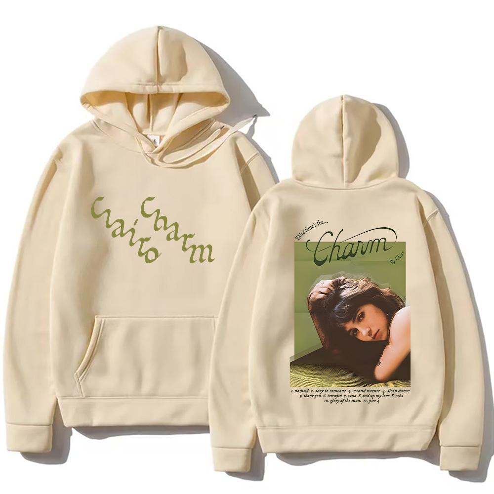 

Графические худи Clairo Толстовки с брелоком Clairo Хип-хоп Харадзюку Эстетическая одежда Осенняя мода Женские Мужские Пуловеры с длинным рукавом XXXL хаки