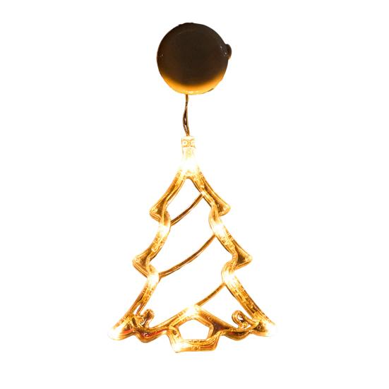 Christmas Window Curtain Lights with Snowflakes Santa Star Easy to Hang Christmas Ornaments with Suction Cups LED String