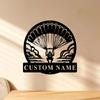 Custom Metal Parachute Wall Art, Personalized Name Sign, Aviation Home Decor Gift