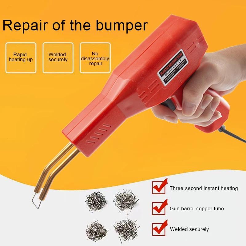 Kunststoff Reparatur Heißklammergerät Kit Auto Stoßstange Schweißgerät Werkzeug mit 4 Klammertypen für Auto Haushalt Kunststoff Reparatur