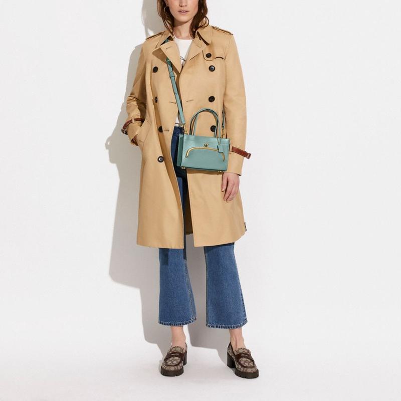COACH Cashin 20 Signature Pendant Leather Tote Bag Tote Bag Shopping Bag Handbag Small Women's Green Limited Runway Style