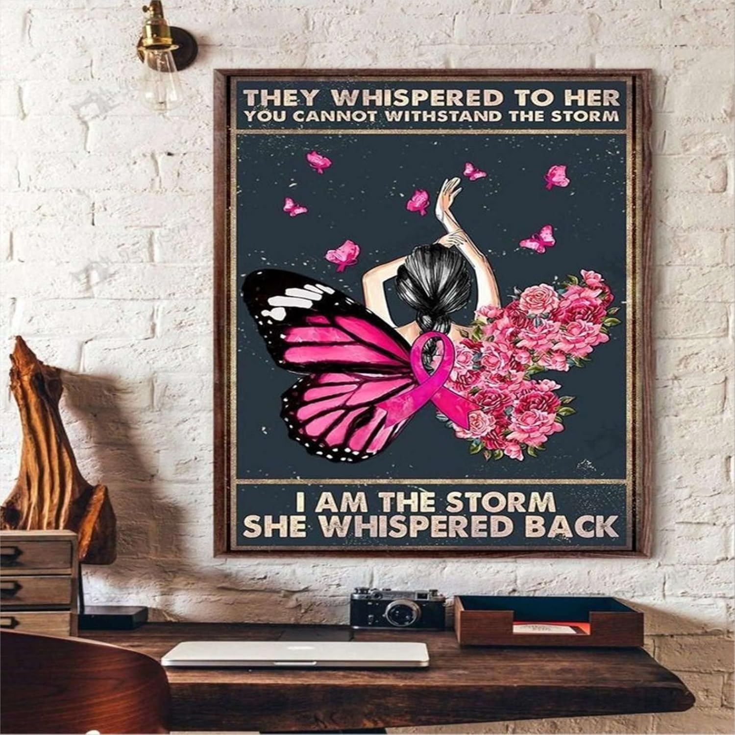 

Retro Metal Tin Sign X Inches They Whispered to Her You Cannot Withstand The I Am The She Whispered Back Postealuminum 20x30cm（7.8x11.8inch）