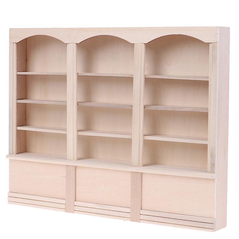 Mini Doll House Bedroom Scene Decoration Simple Bookcase Bookshelf Display Cabinet Decoration
