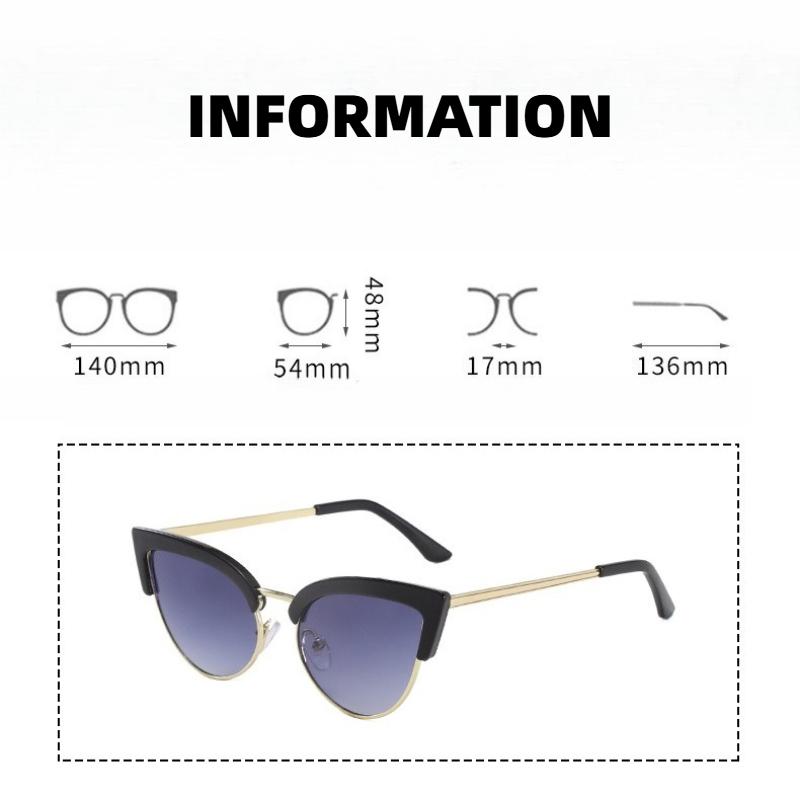 New Stylish Cat Eye Sunglasses for Women Retro UV400 Protection Fishing Street Pography Luxury Designer Unisex Shades Glasses
