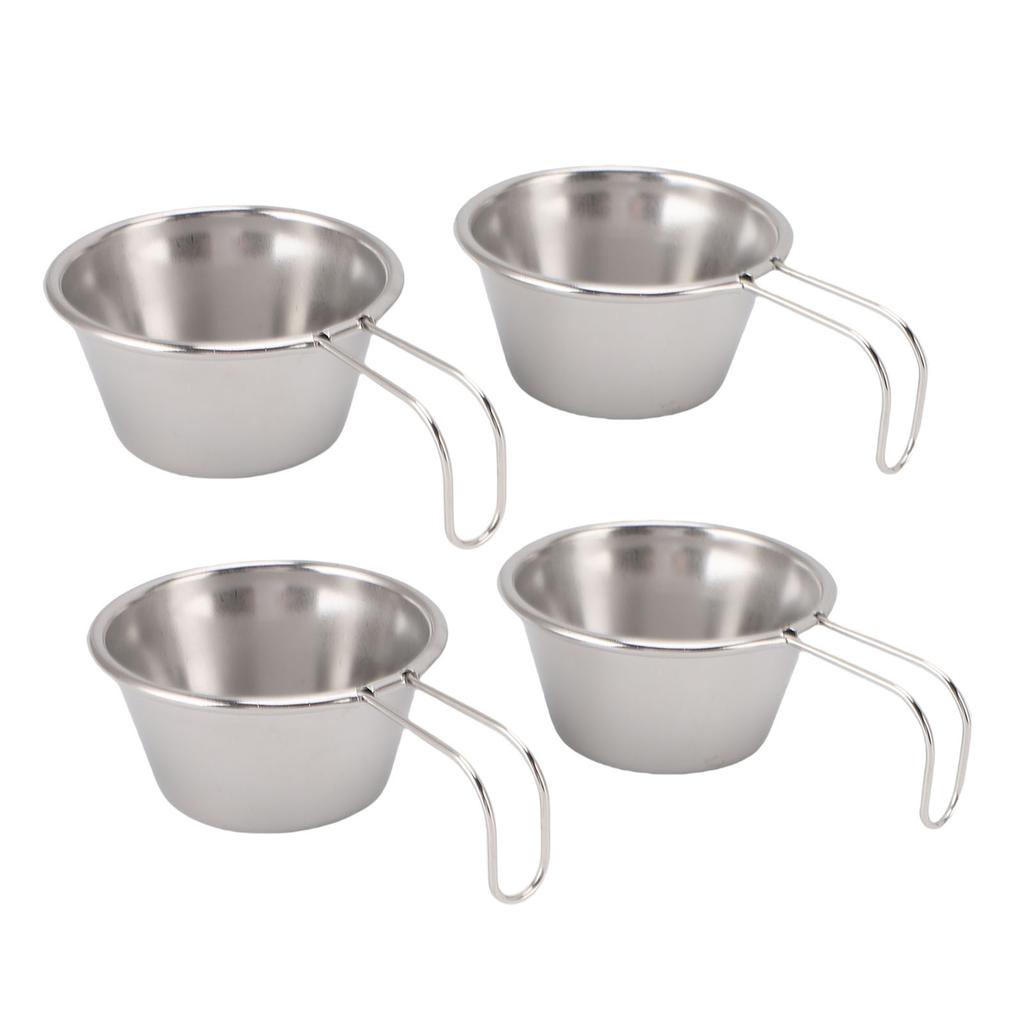 4 STÜCK Wandern Suppenschalen Kompakt Leicht Multifunktional Lebensmittelqualität Edelstahl Camping