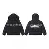 Mens Oversized Hooded Cotton Sweatshirt With Print Design Streetwear Casual Top