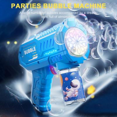 Yousheng Kids Bubble Maker Machine with Light 10 Holes Portable Toddlers Handheld Automatic Bubble Blower Toy Boys Girls Birthday Gift