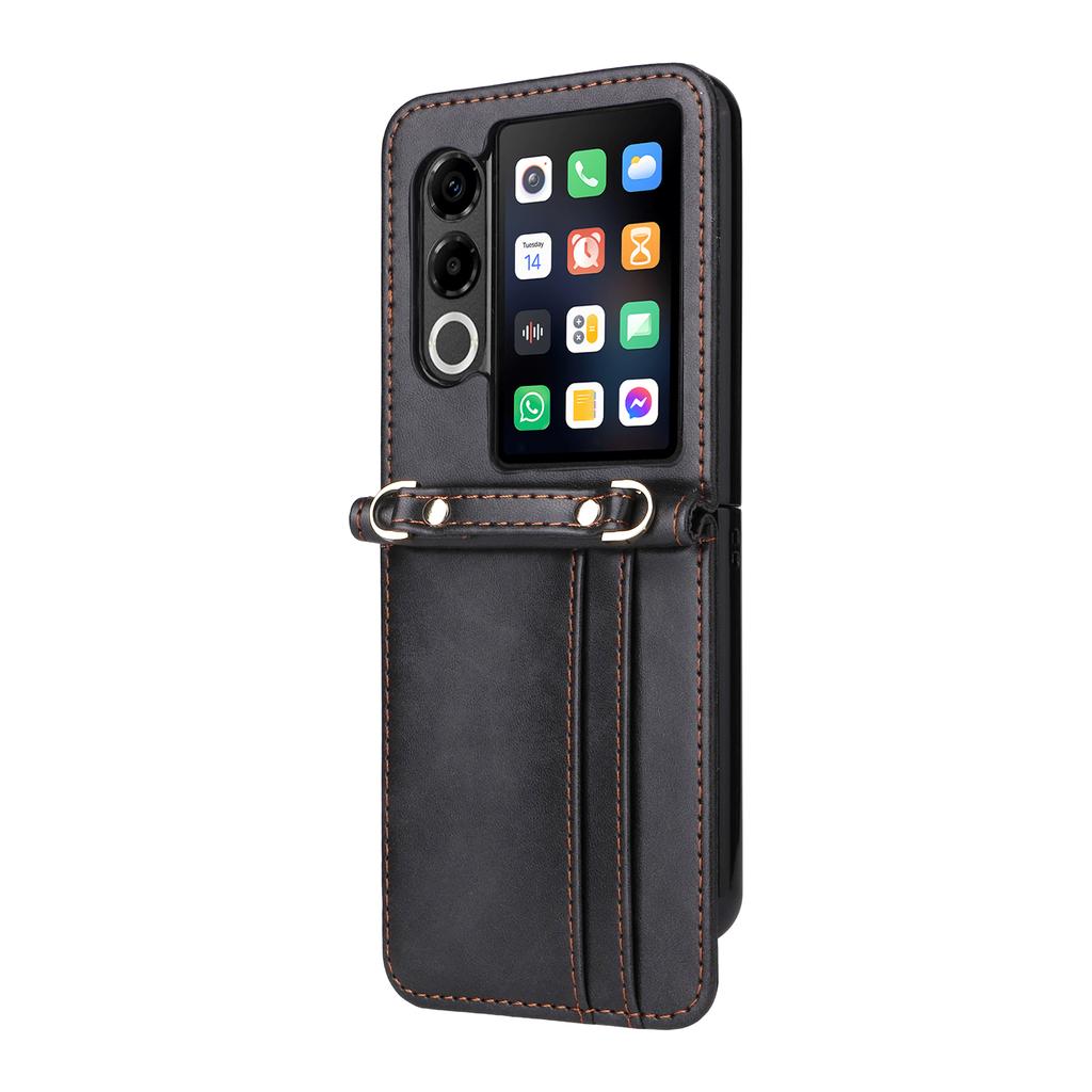 Pentru Husă ZTE nubia Flip2 5G Sloturi pentru Carduri Husă de Telefon din Piele cu Șnur