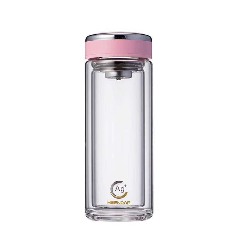 Heenoor Antibacterial Double-Wall Glass Tea Infuser Mug
