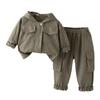 Kids Casual Long-Sleeve Set, Comfortable Daily Wear Outfits