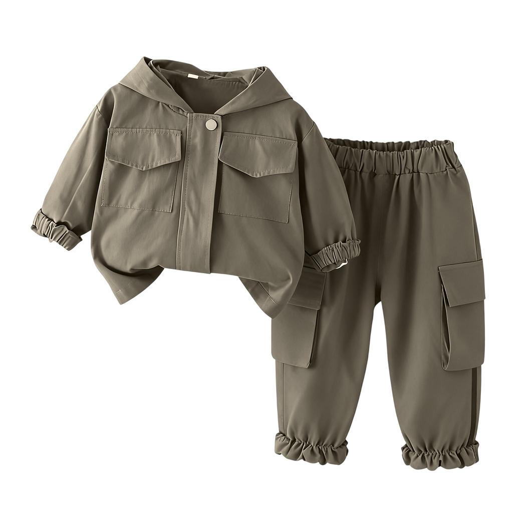 Kids Casual Long-Sleeve Set, Comfortable Daily Wear Outfits